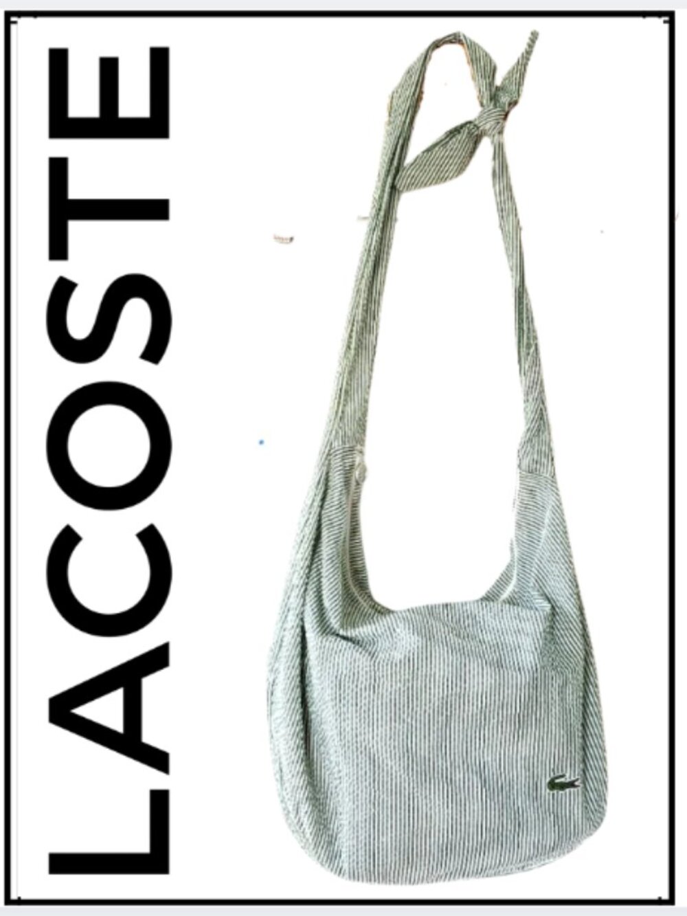 Lacoste  seersucker hobo shoulder bag